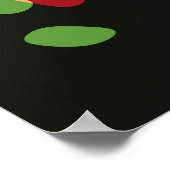 Burgundy Green Black Camouflage Army Patroon Poster (Hoek)