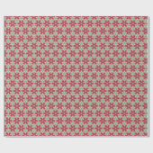 Burgundy Green Kaleidoscope Gift Wrapping Paper Cadeaupapier (Vlak)