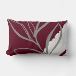 Burgundy & Grijze minimalistische Waterverf laat g Kussen
