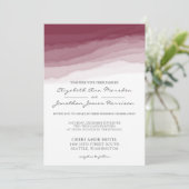 Burgundy Grijze Waterverf in één keer Kaart (Staand voorkant)