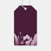 Burgundy Grote Bladeren Bruiloft Dank Je Cadeaulabel (Achterkant)