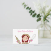 Burgundy Hair Eucalyptus Pastry Vegetarian Bakery Visitekaartje (Staand voorkant)