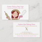 Burgundy Hair Eucalyptus Pastry Vegetarian Bakery Visitekaartje (Voorkant / Achterkant)