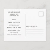 Burgundy Handwrite Calligraphy Save the Date Aankondigingskaart (Achterkant)