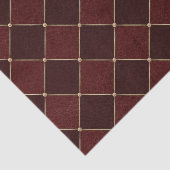 Burgundy Harlequin Rhombuses Leather Effect Tissuepapier (Detail)