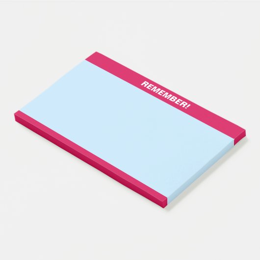 Burgundy Header op Light Blue-herinner opmerking Post-it® Notes (Schuin)