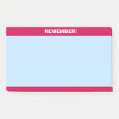 Burgundy Header op Light Blue-herinner opmerking Post-it® Notes (Voorkant)