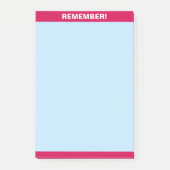 Burgundy Header op Light Blue-herinner opmerking Post-it® Notes (Voorkant)