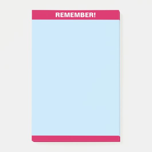 Burgundy Header op Light Blue-herinner opmerking Post-it® Notes (Voorkant)