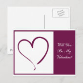 Burgundy Heart Feestdagenkaart (Voorkant / Achterkant)