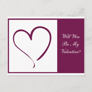 Burgundy Heart Feestdagenkaart