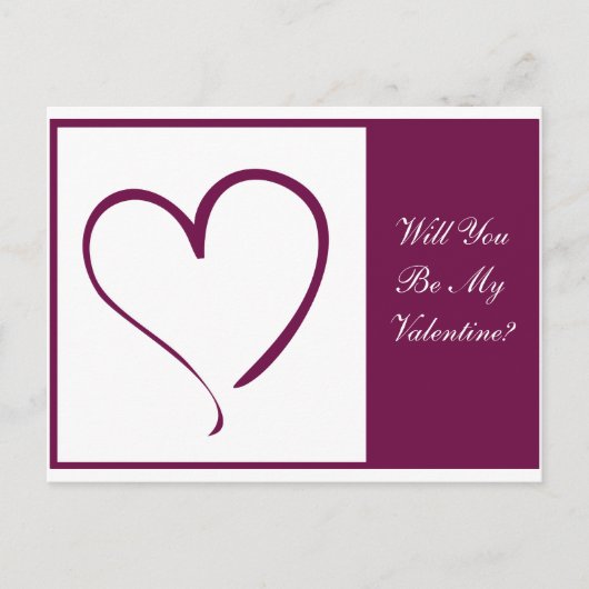 Burgundy Heart Feestdagenkaart (Voorkant)