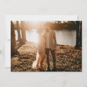 Burgundy herfst bruiloft 4 foto save the date (Achterkant)