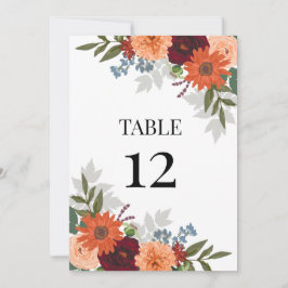 Burgundy Herfst Garden Floral Weddenschappen