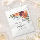 Burgundy Herfst Garden Floral Wedding Bedankzakje (Geknipt)