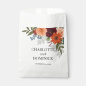 Burgundy Herfst Garden Floral Wedding Bedankzakje (Voorkant)