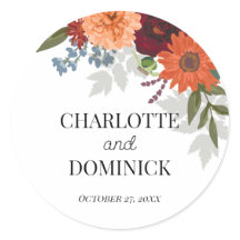 Burgundy Herfst Garden Floral Wedding