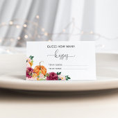 Burgundy herfst raden hoeveel kissers brudal game informatiekaartje