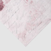 Burgundy in White Floral Ephemera ontkoppeling Tissuepapier (Detail)