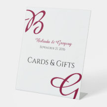 Burgundy Initialen - Dall Wedding Cards & Gifts