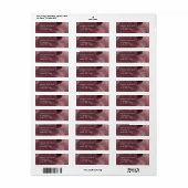 Burgundy Inktwas Retouradres Etiket (Full Sheet)