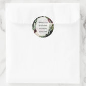 Burgundy iory dark moody roos eucalyptus ronde sticker (Tas)