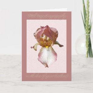 Burgundy Iris Sympathcard Kaart