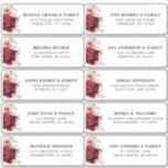 Burgundy Ivory Blush Floral Wedding Guest Adres Sticker<br><div class="desc">Eenvoudig te personaliseren, namen en adressen / stickers met het label voor het verzendadres van een bruiloft voor gasten. Het ontwerp is voorzien van een verbluffend boeket van boeroendi / Marsala , perziken , ivoorbloemen / rozen met bijbehorende bladeren. Zoek meer overeenkomende design en variaties in mijn winkel met 'blissweddingpaperie'....</div>