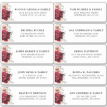 Burgundy Ivory Blush Floral Wedding Guest Adres