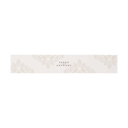 Burgundy Ivory Classic Elegant Script Wedding Uitnodigingen Wikkel (Vlak)