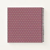 Burgundy Ivory Cream Floral Polka Dot Recipe Notitieboek (Achterkant)