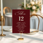 Burgundy Ivory Seating Chart Names Wedding Sign Kaart