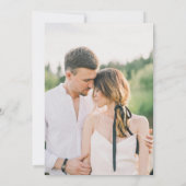 Burgundy & Ivory Simple Modern Formal Wedding Save The Date (Achterkant)