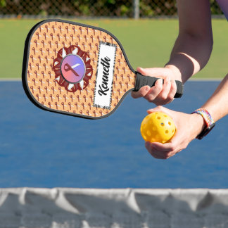 Burgundy-Ivory Standard Ribbon door Kenneth Yoncic Pickleball Paddle