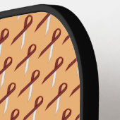 Burgundy-Ivory Standard Ribbon door Kenneth Yoncic Pickleball Paddle (Links Detail)