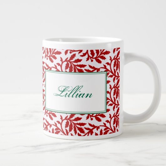 Burgundy Ivy Jumbo Mok (Rechts)