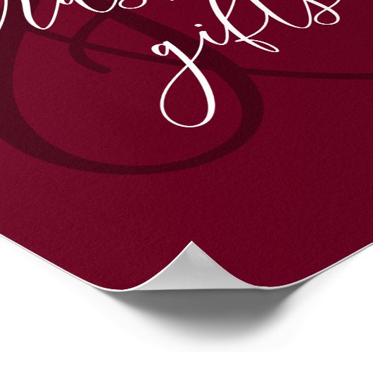 Burgundy Kaarten en Cadeaus Poster (Hoek)
