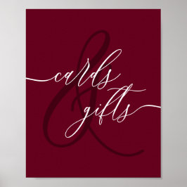 Burgundy Kaarten en Cadeaus Poster