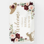 Burgundy Kentucky Derby Vrijgezellenfeest Welkom Spandoek (Verticaal)