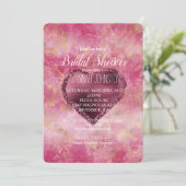 Burgundy Kersen Glitter Hart Kaart (Staand voorkant)