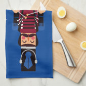 Burgundy Kerstmis Nutkraker Drummers Theedoek (Quarter Fold)