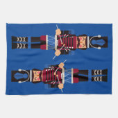 Burgundy Kerstmis Nutkraker Drummers Theedoek (Horizontaal)