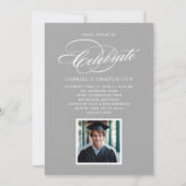 Burgundy Klasse van 2026 Script Foto Afstuderen Kaart (Achterkant)