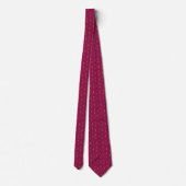 Burgundy Kleine Boho Print Stropdas (Achterkant)