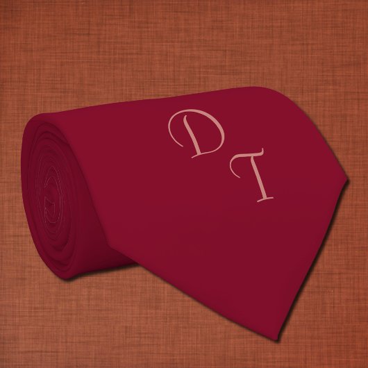 Burgundy-kleur - uw monogrammen stropdas