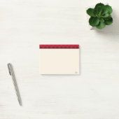 Burgundy koptekst op beige post-it® notes (Kantoor)
