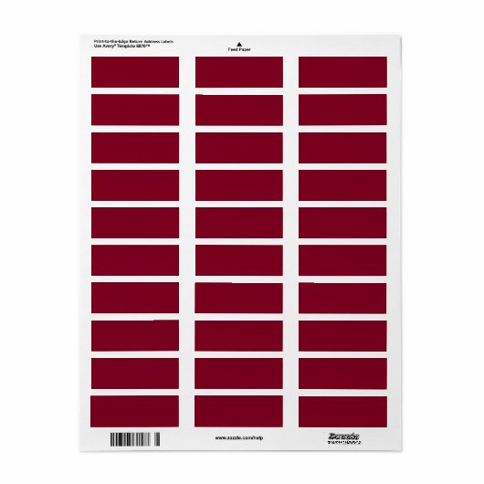 Burgundy Label (Full Sheet)