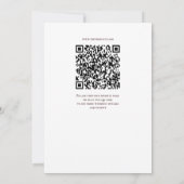 Burgundy Laurel Wedding Invitation QR Code Kaart (Achterkant)