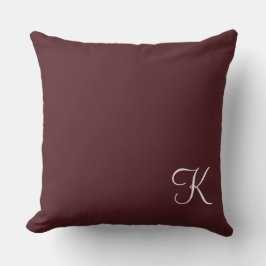 Burgundy Leather Monogram Kussen