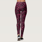 Burgundy Leopard Leggings (Achterkant)
